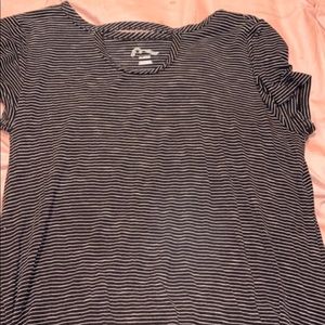 Art class black and white striped tee